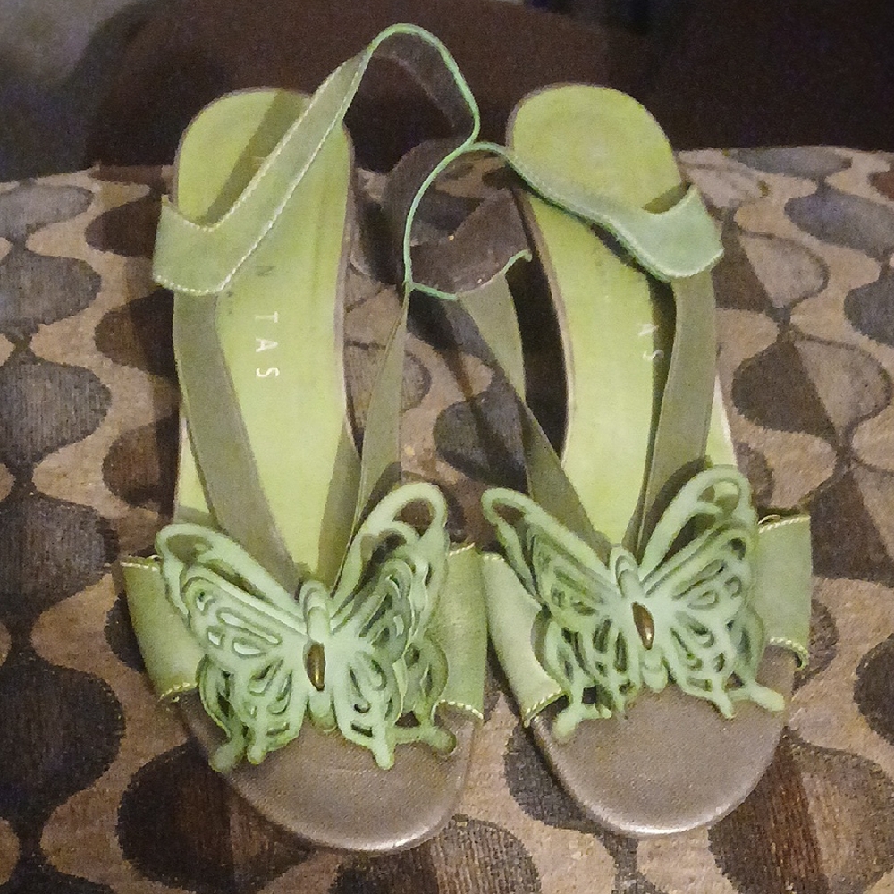 Green Hispanitas Butterfly Sandals